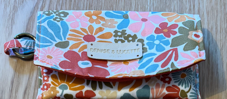 Étui à lunettes fleurs multicolores