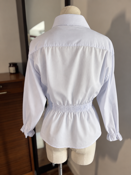 Chemisier femme blanc upcyclé