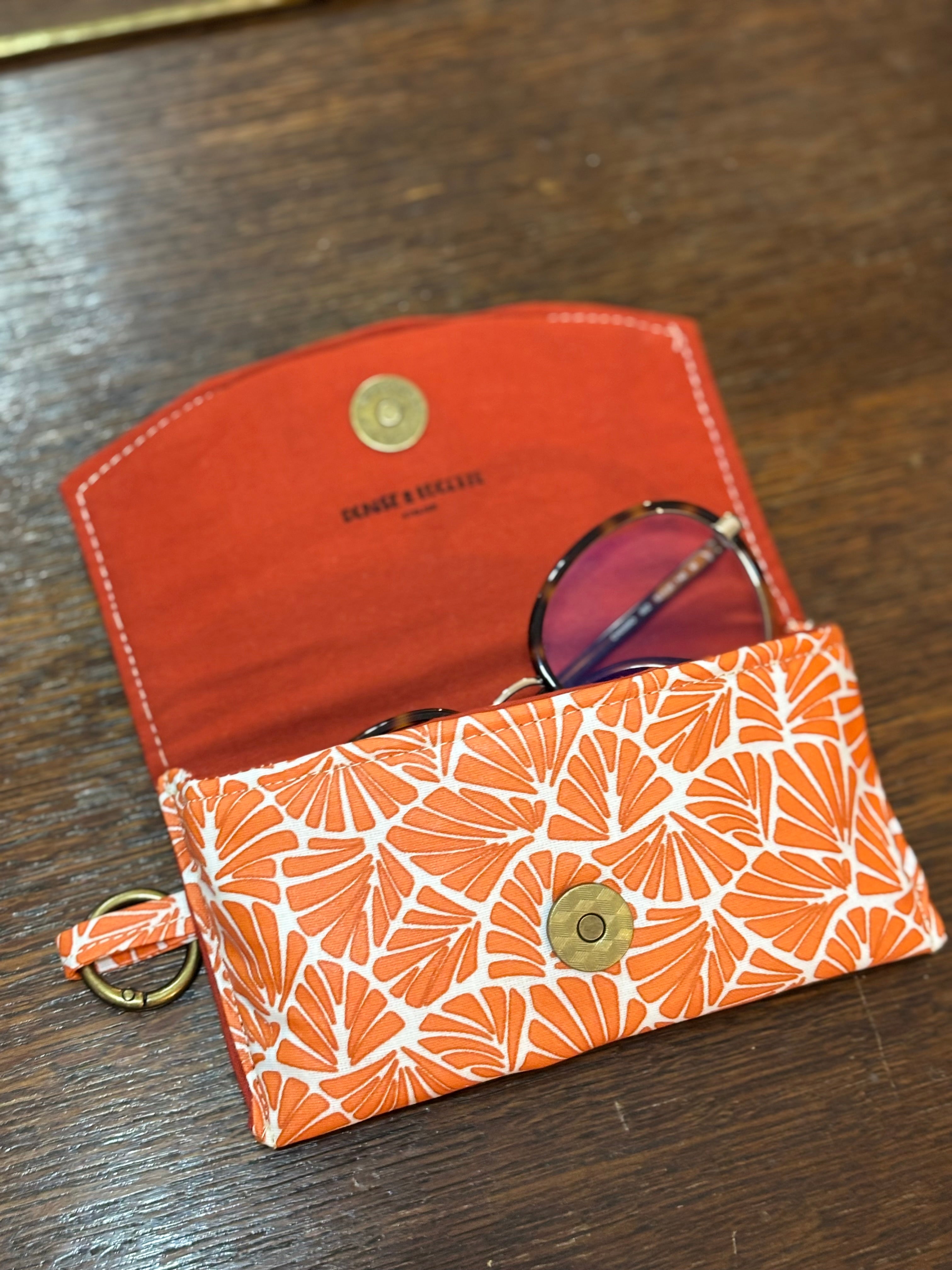 Étui à lunettes orange tropical