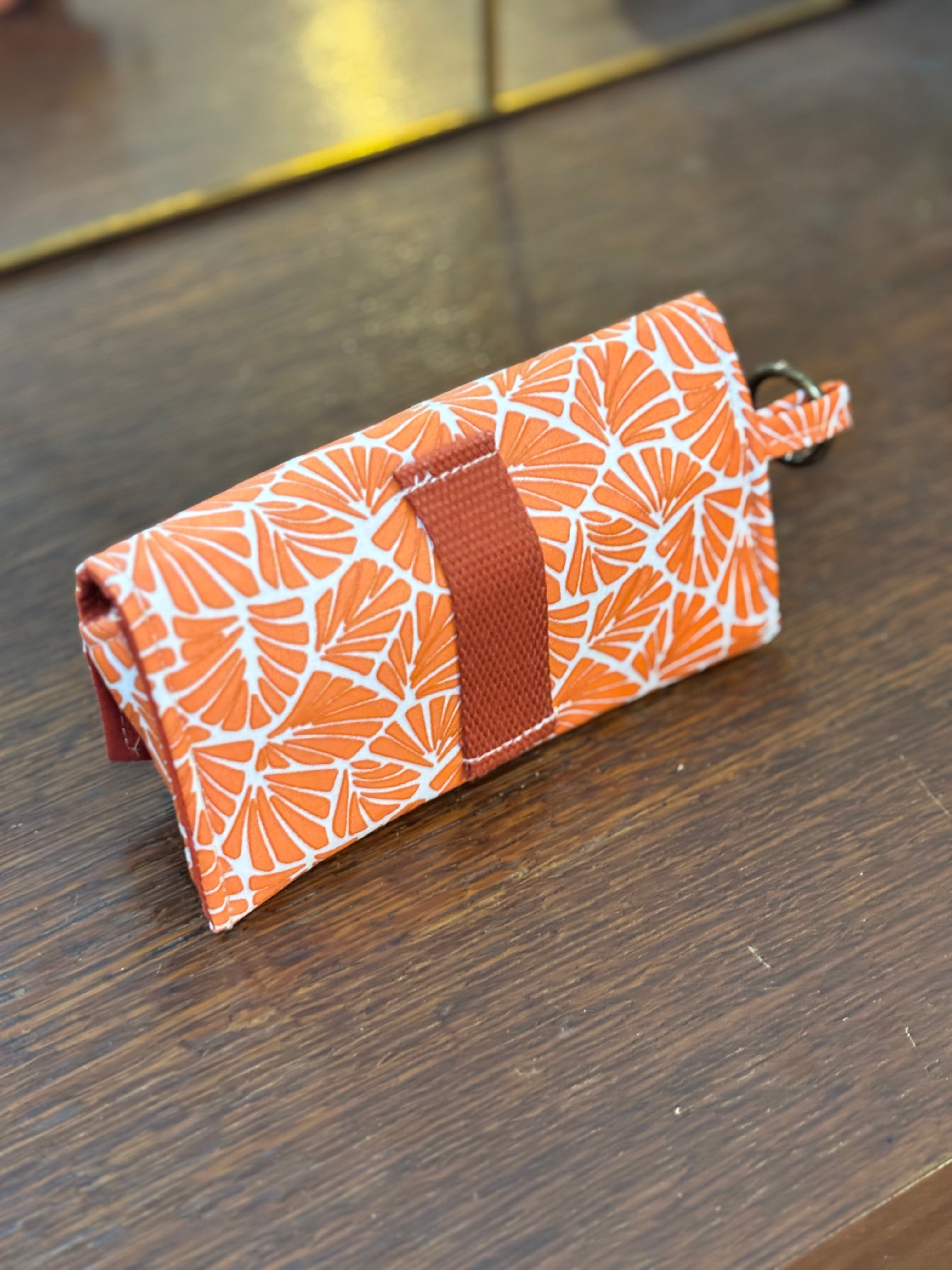 Étui à lunettes orange tropical