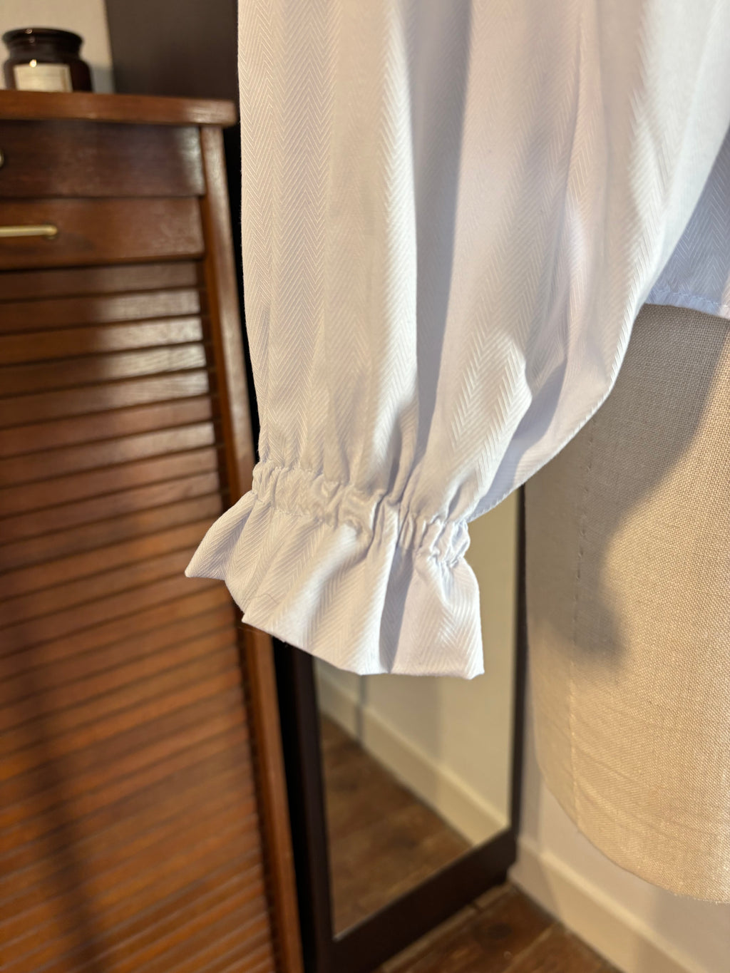 Chemisier femme blanc upcyclé