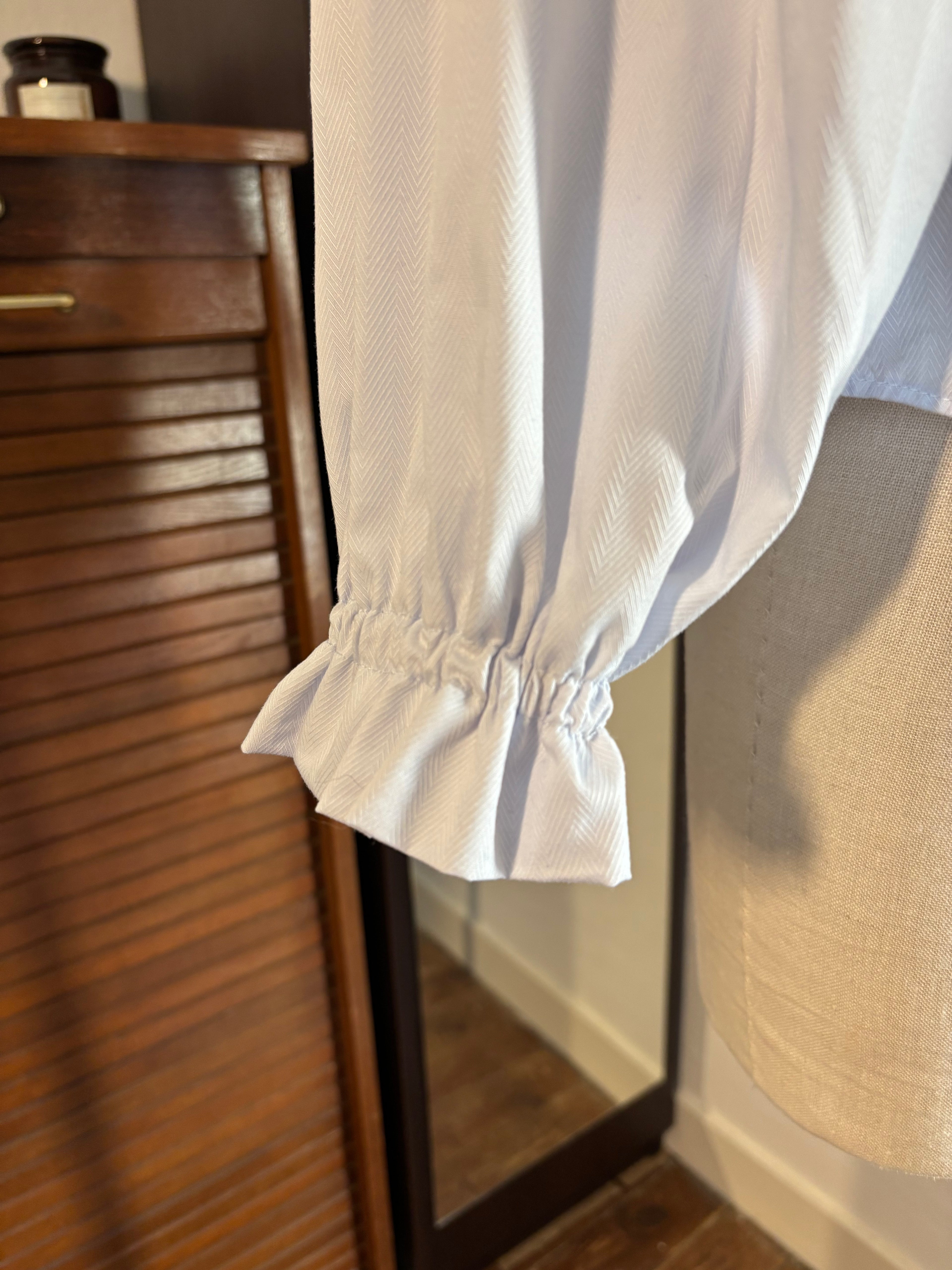 Chemisier femme blanc upcyclé