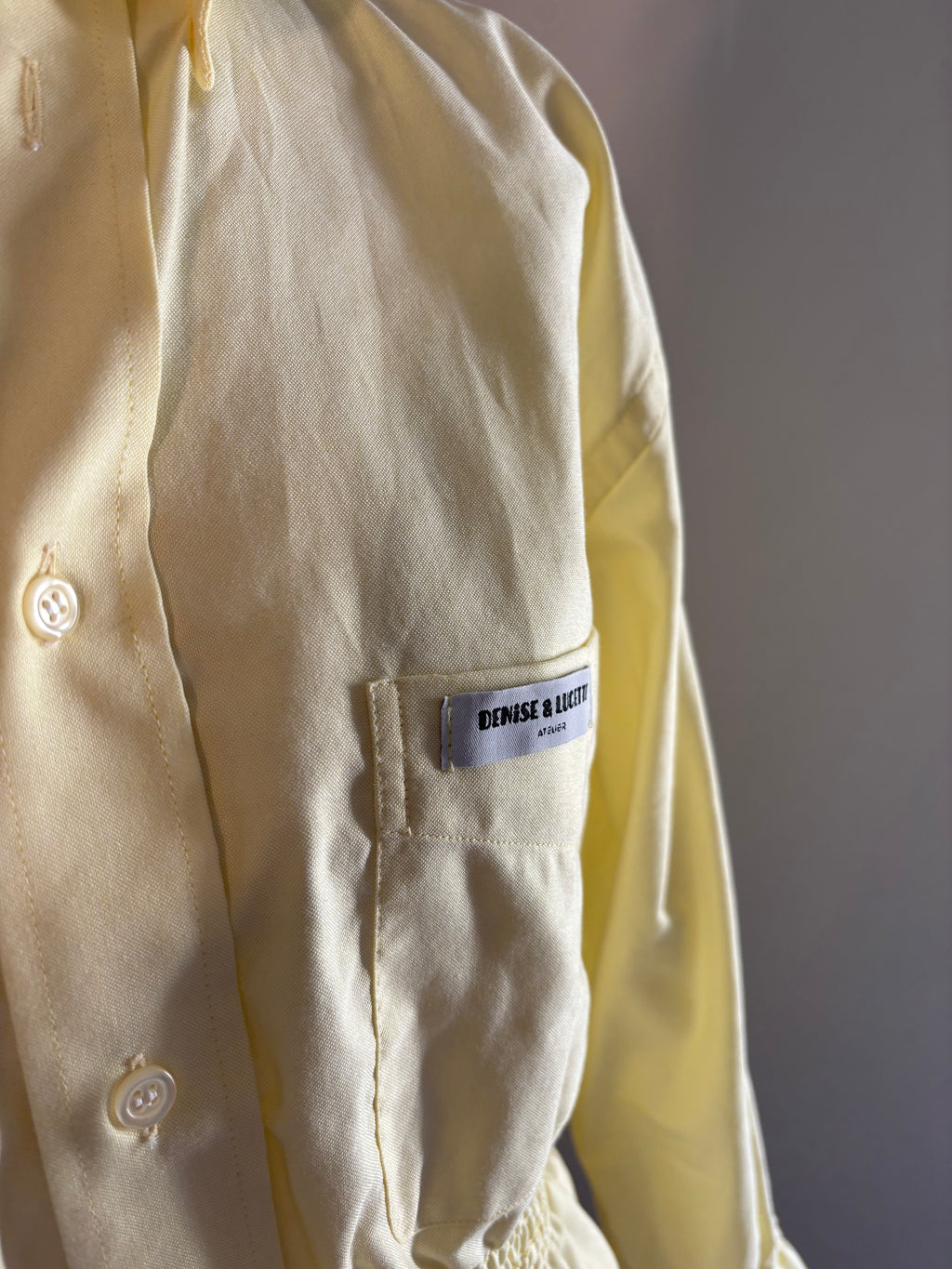Chemisier femme upcyclé jaune