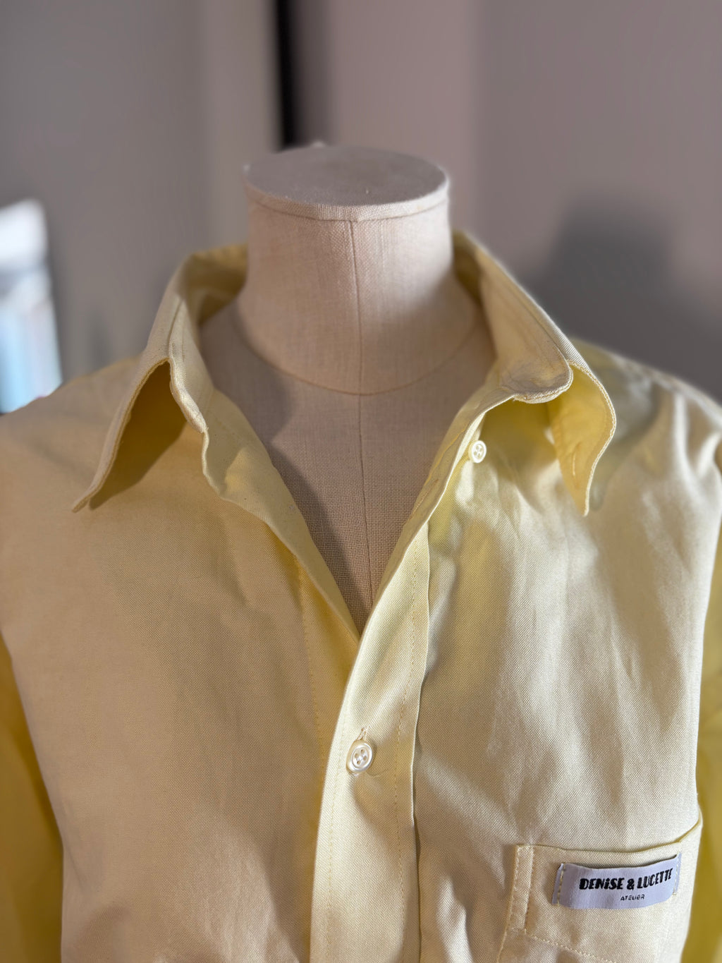 Chemisier femme upcyclé jaune