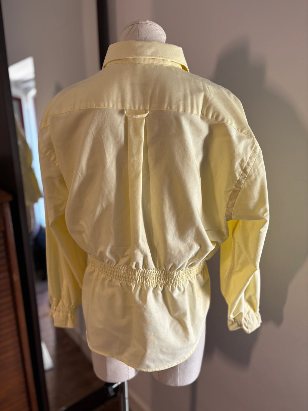 Chemisier femme upcyclé jaune